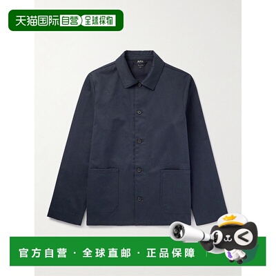 香港直邮1h可退 A.P.C. 男士 长袖休闲夹克 COGEWH03205 blue蓝色