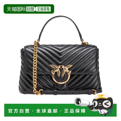1h可退 香港直邮PINKO 女士单肩包 100043A0GKZ99 CO 黑色 徽标单
