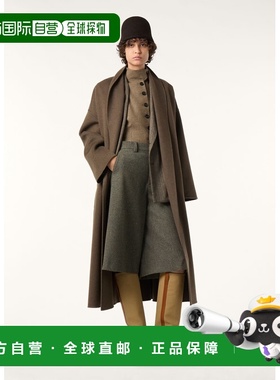 自营欧洲直邮Loro Piana 女士暗绿色羊绒休闲裤