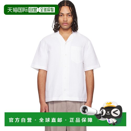 1h可退 香港直邮Hugo 雨果 男士 HUGO 白色 Oversized-Fit Struct