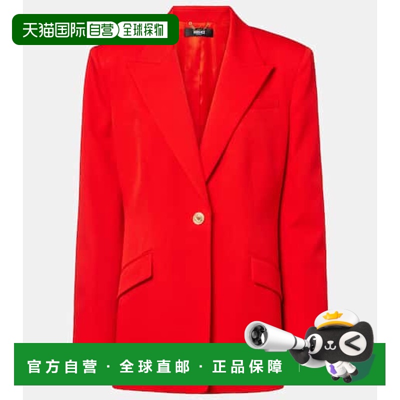 1h可退 香港直邮Versace 范思哲 女士 羊毛西装外套 red红色 舒适