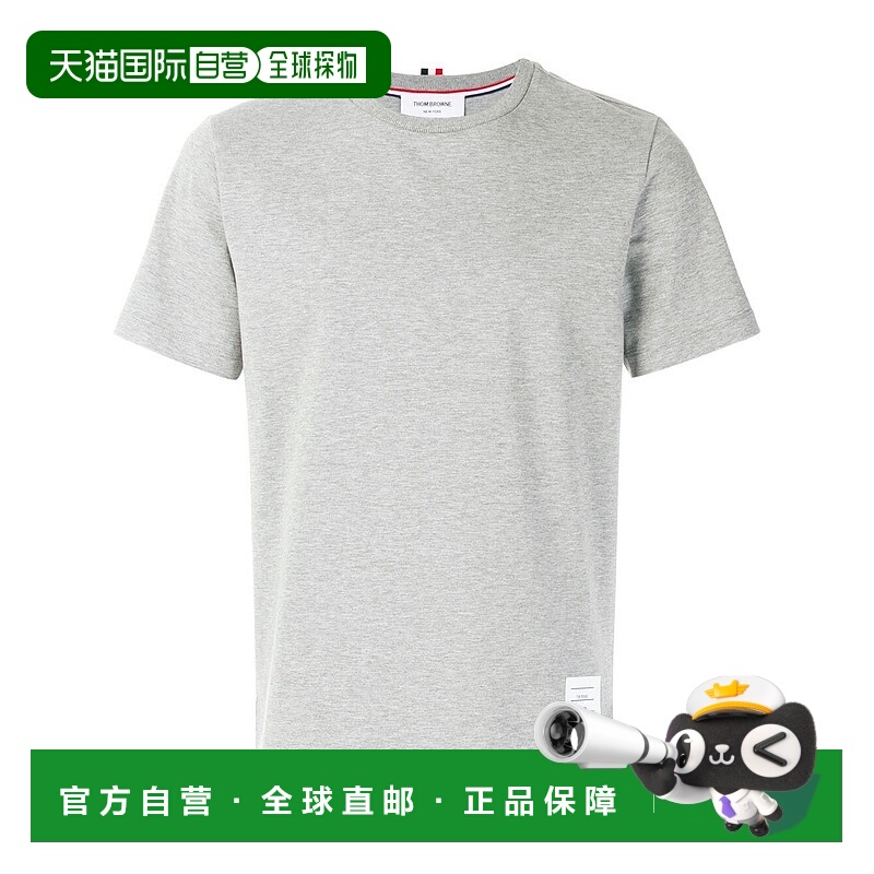 1h可退 香港直邮Thom Browne 汤姆 布朗 男士 logo标志T恤 MJS067