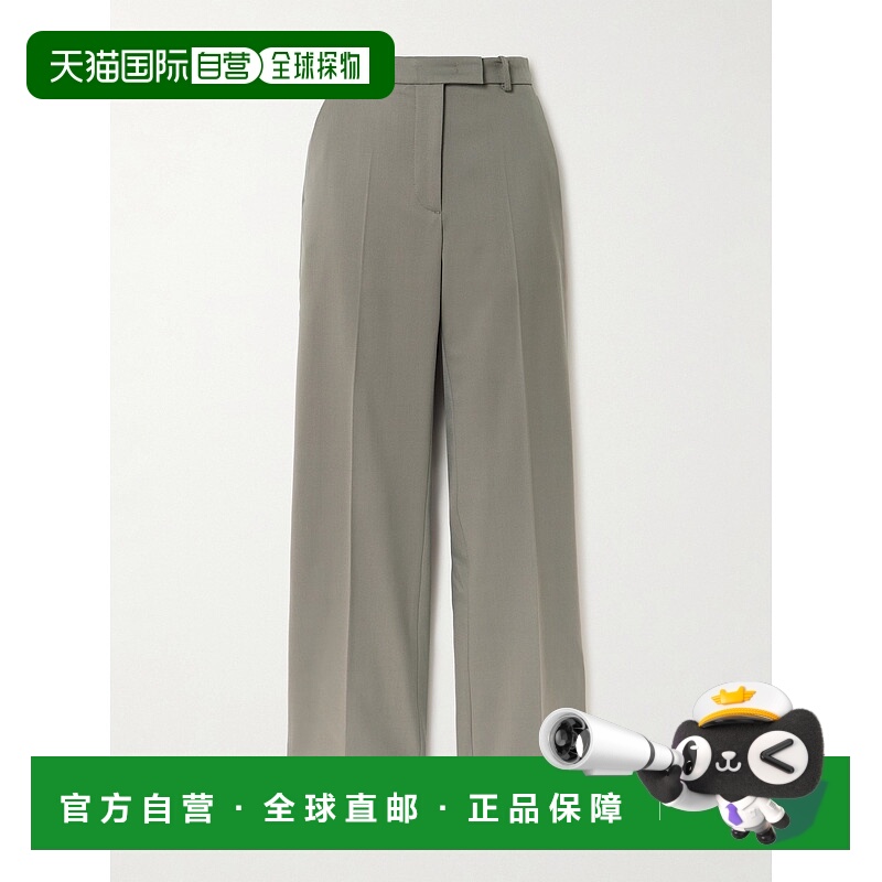 香港直邮The Frankie Shop 女士 Lenora 褶裥斜纹布直筒裤 TTFS21