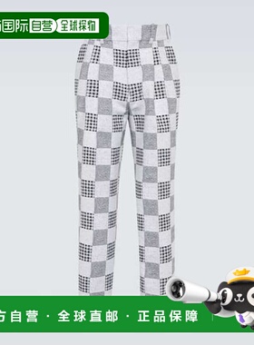 1h可退 香港直邮kenzo 高田贤三 男士 拼布直筒裤 000982休闲裤