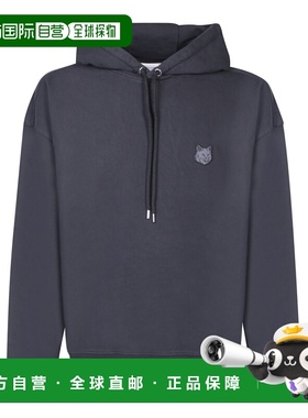 香港直邮MAISON KITSUNE 男士 狐狸头贴片卫衣 LM00705KM0001连帽