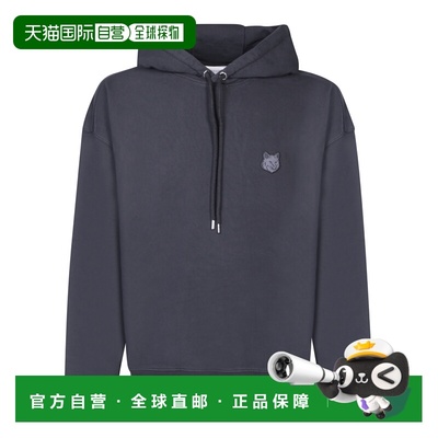 香港直邮MAISON KITSUNE 男士 狐狸头贴片卫衣 LM00705KM0001连帽