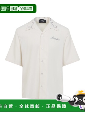 1h可退 香港直邮AMIRI 男士 铆钉露营衬衫 AMTOSH1013 beige米色