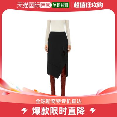【99新未使用】香港直邮Bottega Veneta 拉链中长羊毛半身裙 7566