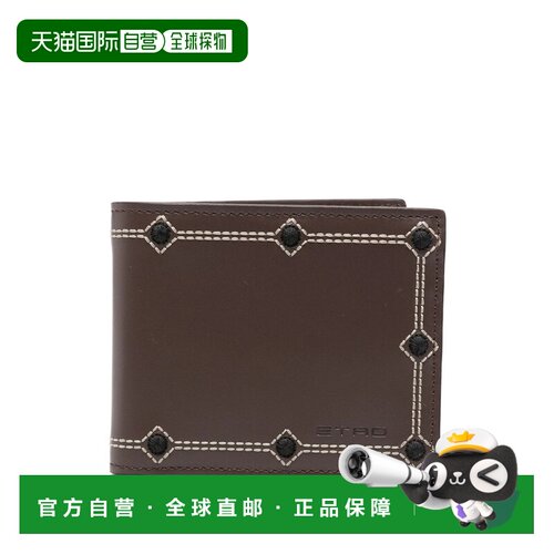 香港直邮Etro 艾特罗 男士 + 10,5X9 皮革刺绣钱包 MP2D0001AR483