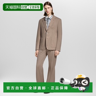 自营1h可退 欧洲直邮LV路易威登 男士浅米色棉珍珠母贝纽扣西装外