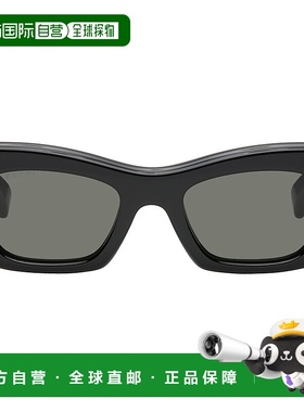1h可退 香港直邮Gucci 古驰 女士 黑色 Rectangular 太阳镜 GG177