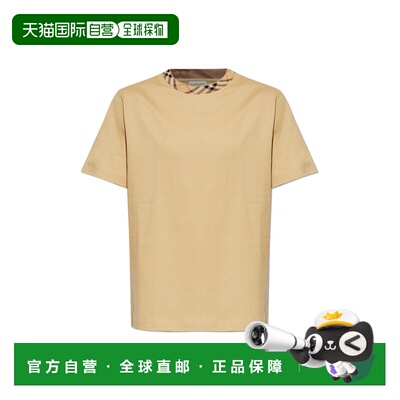 1h可退 香港直邮BURBERRY 男士T恤 8125511B8626FLAX SS2026 浅棕
