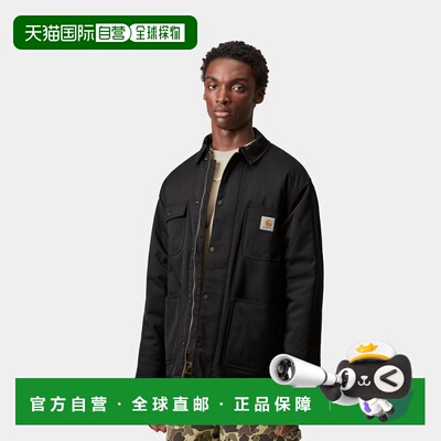 自营欧洲直邮Carhartt WIP Leroy男士黑色尼龙防水外套