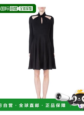 香港直邮Givenchy 黑色修身喇叭连衣裙 BW20N84Z4L