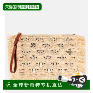舒适时尚 1h可退 精饰拉菲草编织手包 香港直邮Rabanne 女士