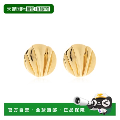 香港直邮CHLOÉ 女士耳饰 CH26UJE26CB79DC CO 米白色 褶皱耳环