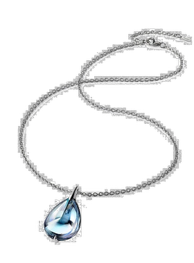 自营欧洲直邮BACCARAT/巴卡拉魔幻寓言之花系列水滴形状镀银颈链