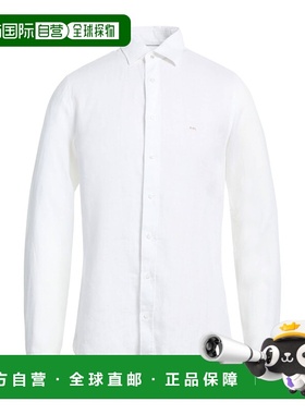 1h可退 香港直邮Michael Kors 迈克高仕 男士 亚麻衬衫 white白色