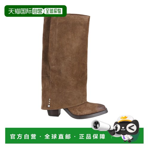 香港直邮ASH 女士高跟鞋 JACKSON02 AW2025 绿色 粗跟短筒靴