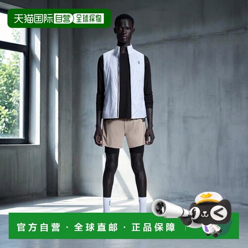 自营欧洲直邮ON昂跑 Performance男士煤渣棕聚酯纤维二合一5寸跑