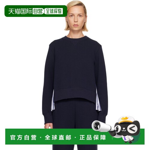 香港直邮Sacai 女士 sacai 海军蓝 Sponge Sweat & Cotton Poplin