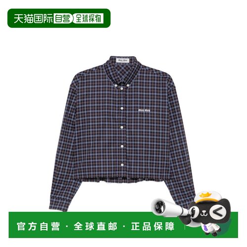 香港直邮MIU MIU 女士衬衫 MK165919U3F057W AW2026 深蓝色