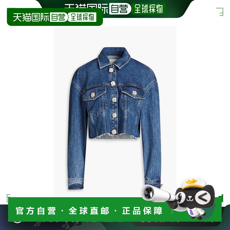 香港直邮Sandro 女士 短款精饰牛仔布夹克 SFPBL00851外套