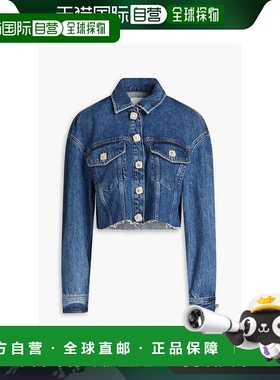 香港直邮Sandro 女士 短款精饰牛仔布夹克 SFPBL00851外套