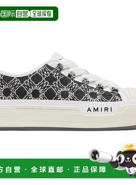 香港直邮AMIRI 男士 黑色 & 白色 MA Quad Court Low 运动鞋 AMFO