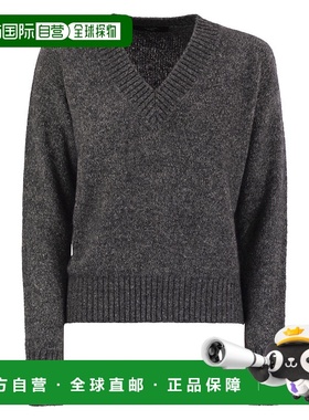 香港直邮Weekend Max Mara 女士 VISITA V领羊驼毛棉质毛衣 25253