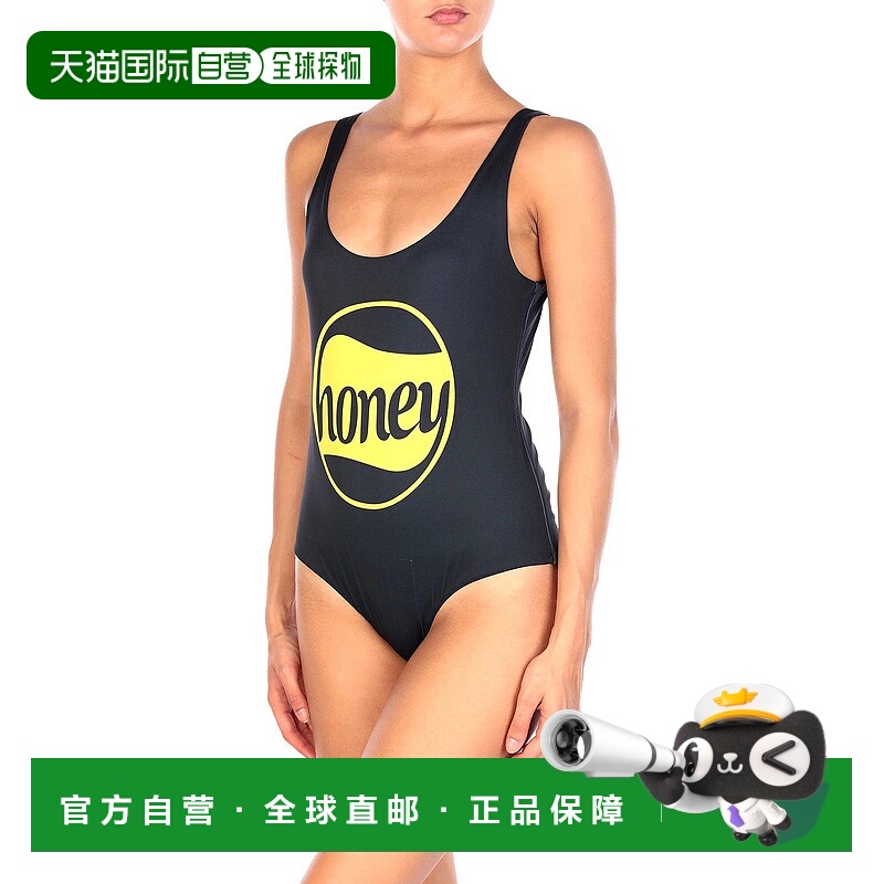 1h可退 香港直邮GANNI 甘尼 女士 One-piece 泳衣 black黑色 舒适