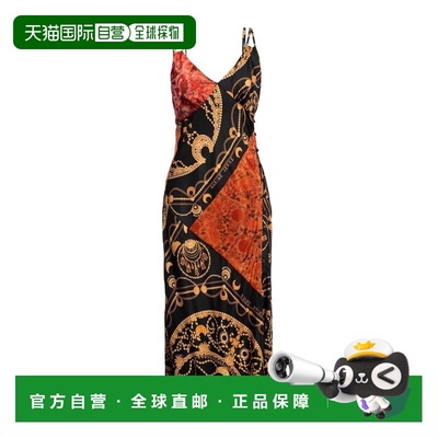 1h可退 香港直邮Marine Serre 女士 真丝连衣裙 black黑色 舒适时