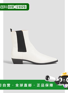 1h可退 香港直邮Simkhai 女士 Lennon 皮质切尔西靴 423S012IVORY