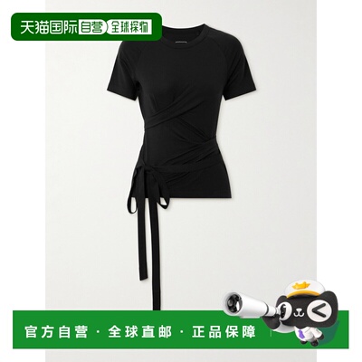 1h可退 香港直邮Adidas Originals 女士 +Y-3 Tie-detailed 条纹T