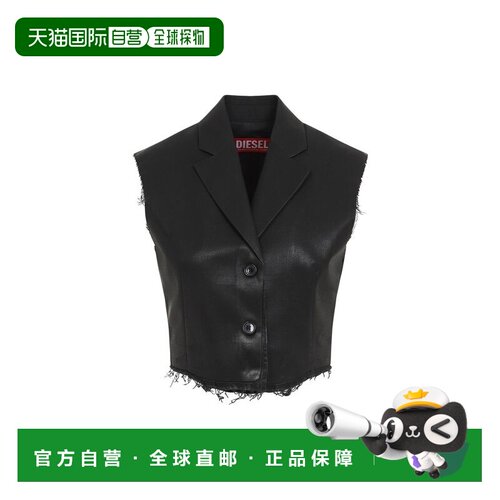 1h可退 香港直邮DIESEL 女士马甲 A164120NKBV004 SS2024 黑色 Di