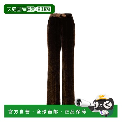 1h可退 香港直邮Etro 艾特罗 女士 VISCOSA 棕色真丝裤子 WREA001