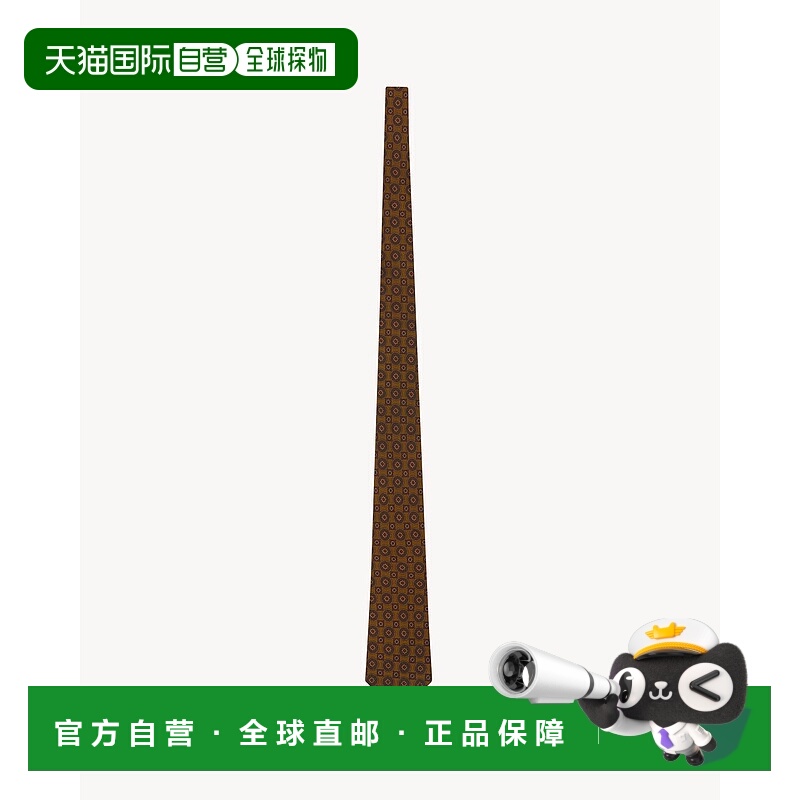 欧洲直邮YSL（2025新品）宽幅徽章真丝斜纹领带