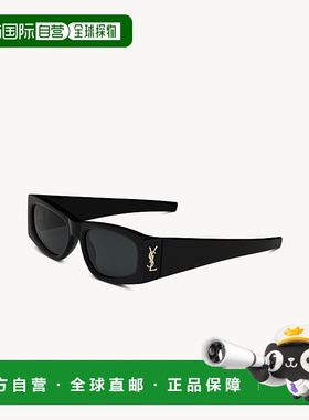 自营欧洲直邮YSL圣罗兰 SL M140女士黑色醋酸纤维矩形太阳镜