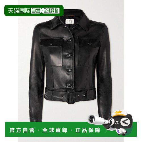 1h可退 香港直邮Saint Laurent 圣罗兰 女士 短款皮夹克 815645YC