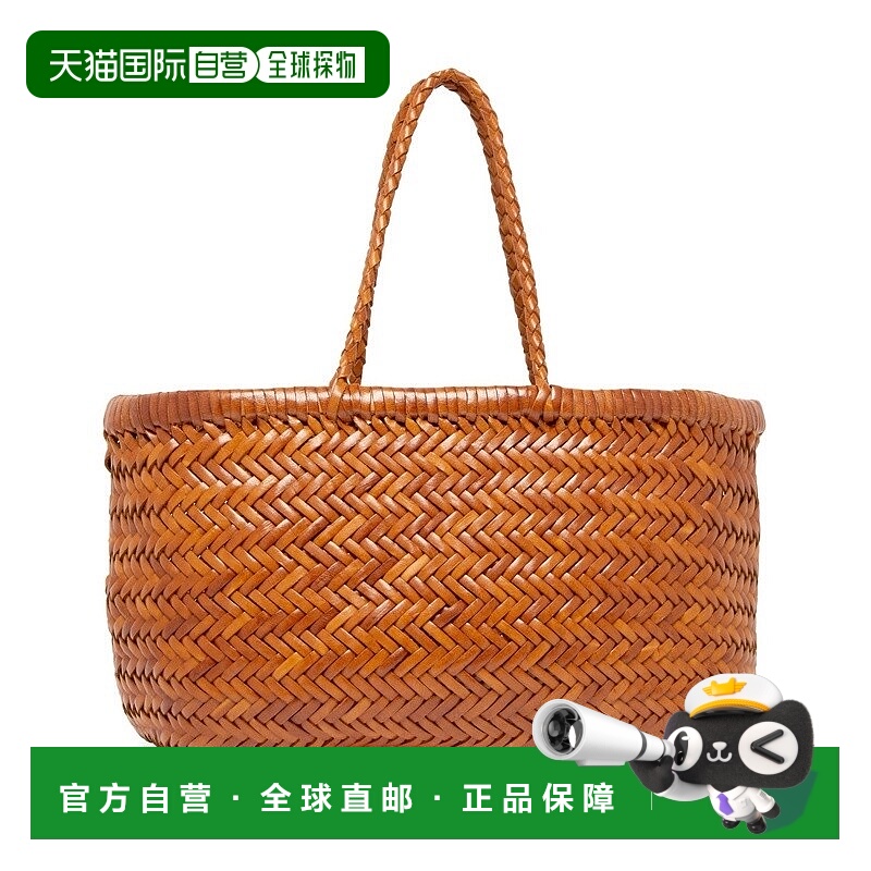 自营欧洲直邮Dragon Diffusion Flat Gora系列棕褐色女士水牛皮编