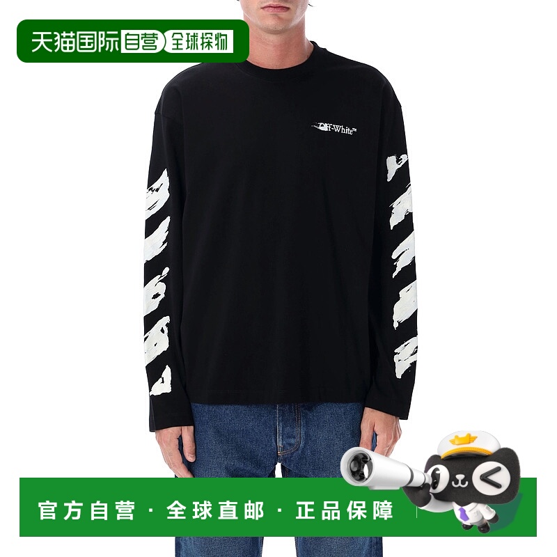 香港直邮off-white 男士 標誌印花圓領 T 卹 OMAB09CF25JER003