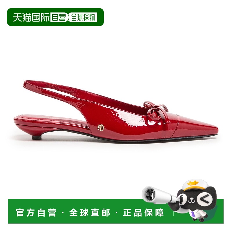 1h可退 香港直邮ANINE BING 女士 Zoey 露跟鞋 red红色 舒适时尚