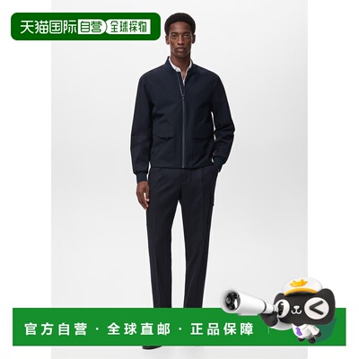 自营欧洲直邮Mango芒果 男士海军蓝修身 Thermolite® 工装裤