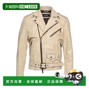 二次方 舒适时尚 男士 beige米色 骑士夹克 香港直邮Dsquared2