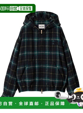 香港直邮Miu Miu 格纹休闲夹克外套 ML101116DNSOOO