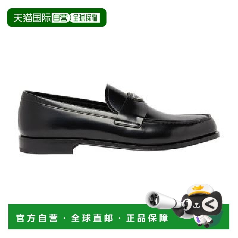 自营欧洲直邮Prada/普拉达 皮革莫卡辛鞋正品品牌运动休闲舒适百