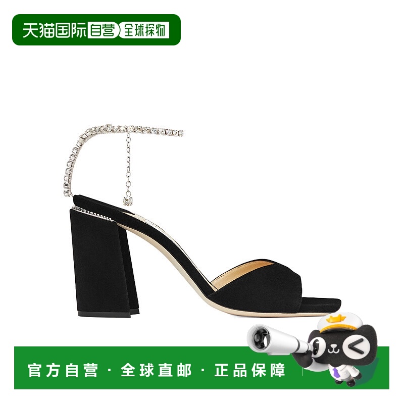 香港直邮Jimmy Choo Saeda 粗跟高跟凉鞋 SAEDASANDALBH85EWABLAC