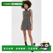 1h可退 灰色人字纹围巾领迷你连衣裙 女士 香港直邮Self Portrait