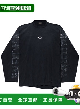 香港直邮25FW Transparent Tape Shifted 廓形长袖T恤 Men