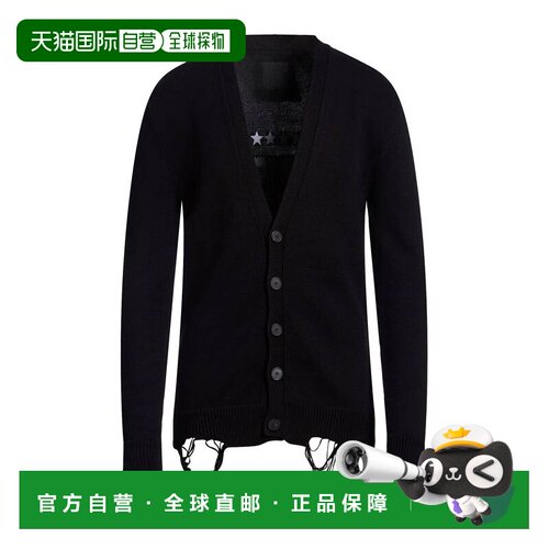 1h可退香港直邮Givenchy 纪梵希 男士 针织开衫 BLACK 黑色毛衣时